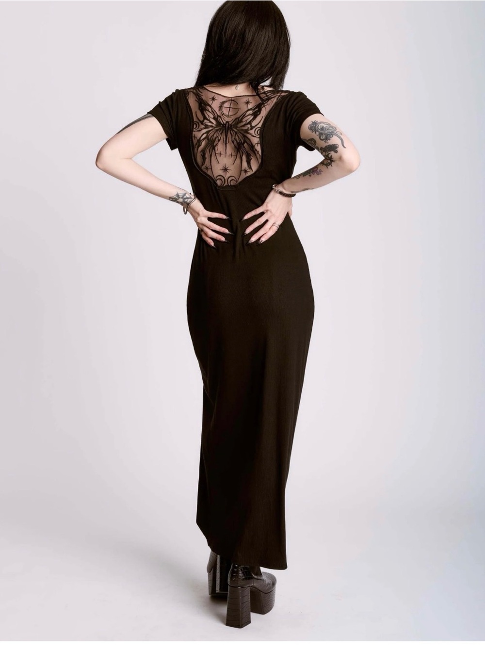 Midnight hour sigil moth black dress